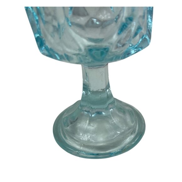 Anchor Hocking Fairfield Light Blue Wine Stemmed Footed Glass - Picture 5 of 10